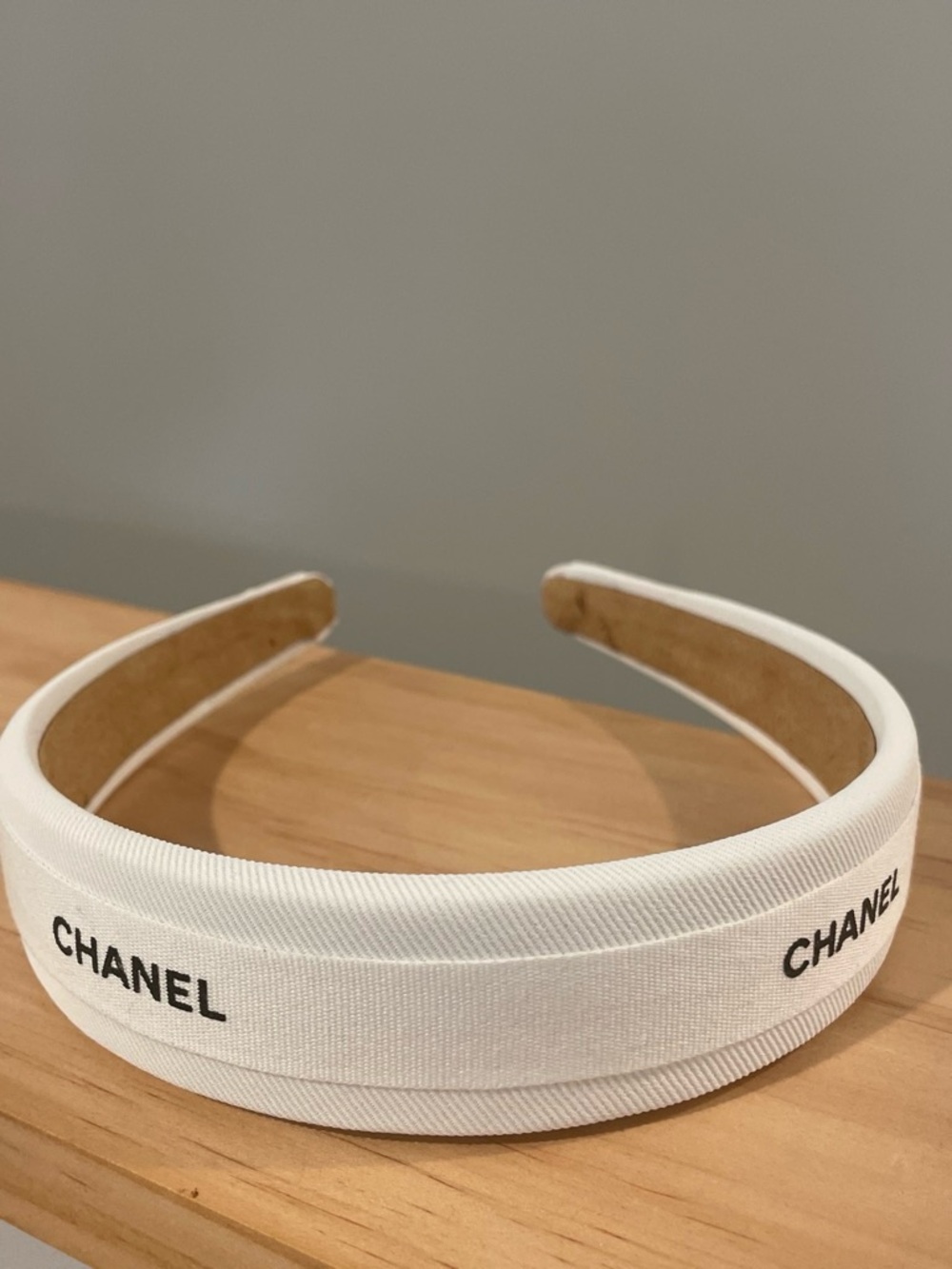 Upcycled CHANEL ribbon headband